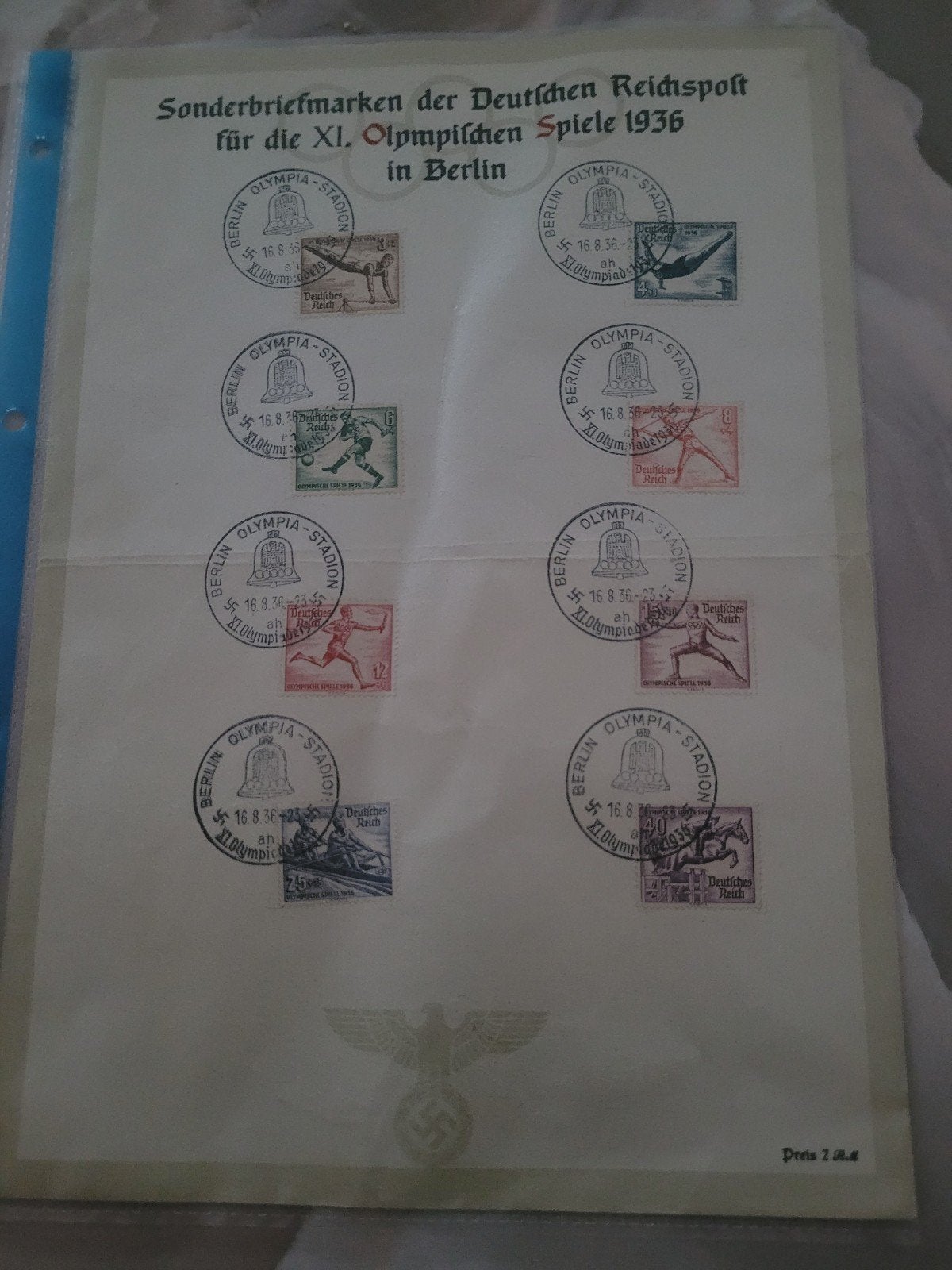 Duitse Olympische Spelen 1936 postzegels, Postzegels en Munten, Ophalen