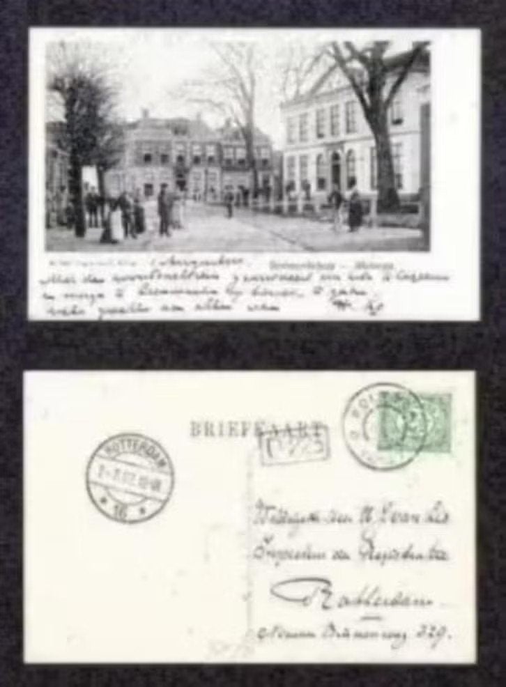 Wolvega Gemeentehuis Volk 1907., Ophalen of Verzenden, Voor 1920, Gelopen, Friesland