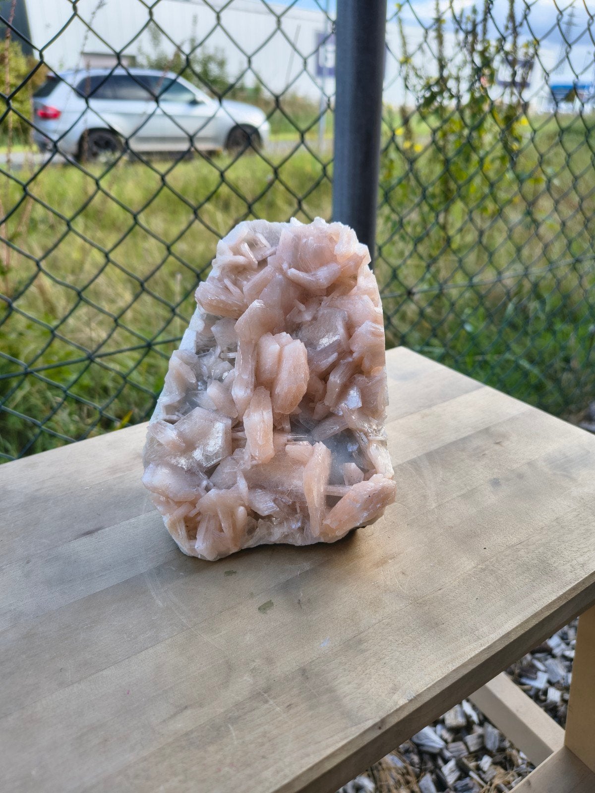 prachtige apofyliet/ stilbiet goede 1,5 kilo, 14x12,5x11 cm, Ophalen of Verzenden