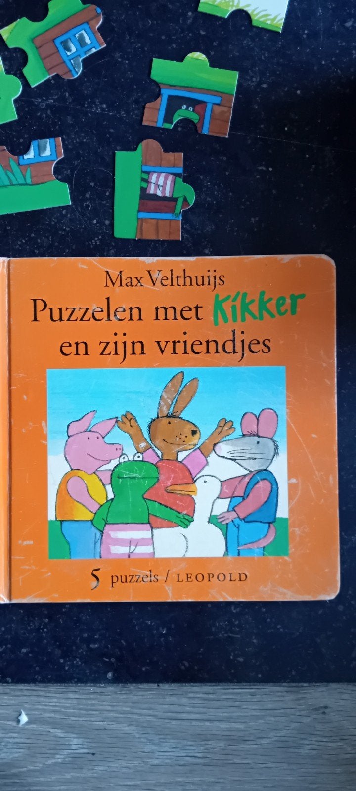 Puzzel-  en leesboek van Kikker en zijn vriendjes, Boeken, Gelezen, 5 of 6 jaar, Fictie algemeen, Max Velthuijs
