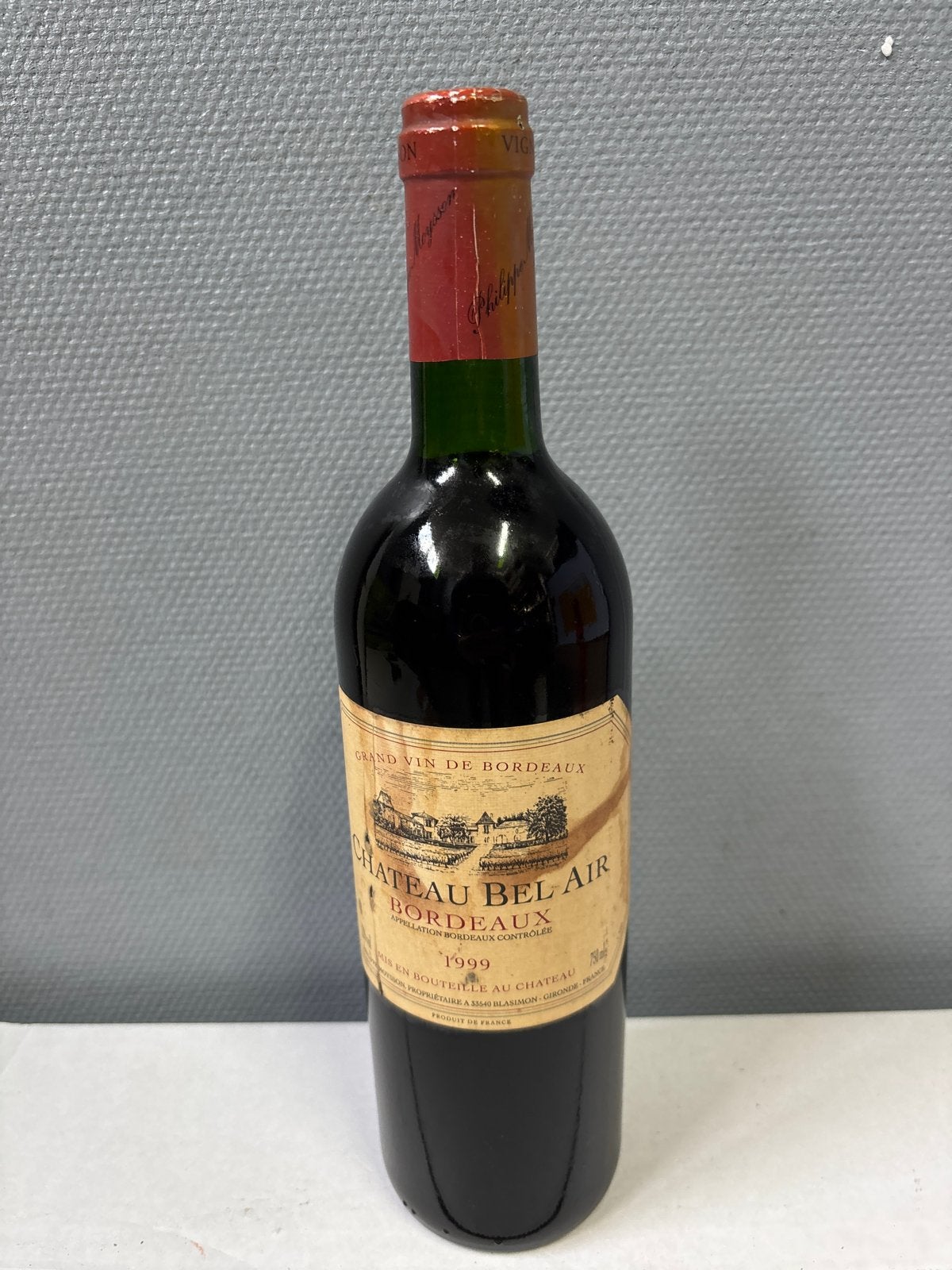 Chateau Bel Air Bordeaux 1999 Rode Wijn, Ophalen of Verzenden, Gebruikt, Frankrijk, Rode wijn