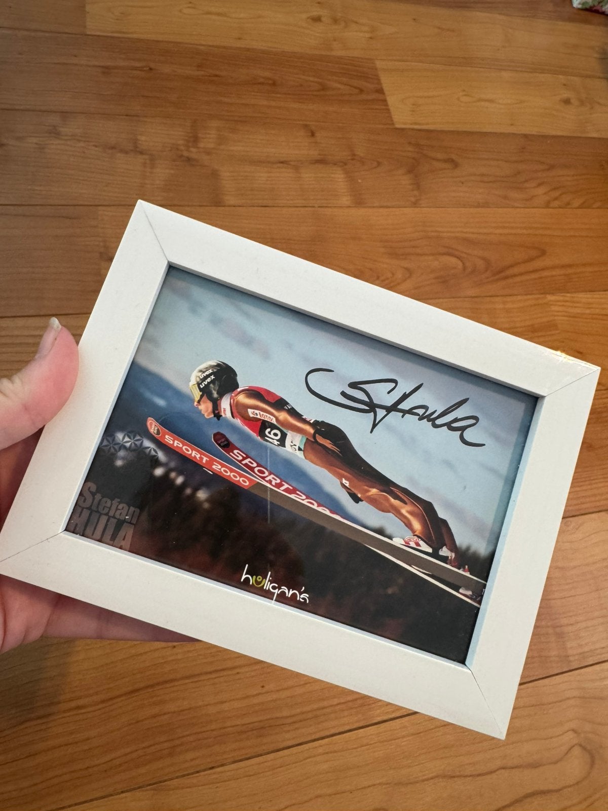 gesigneerde foto Poolse schansspringer Stefan Hula., Ophalen of Verzenden