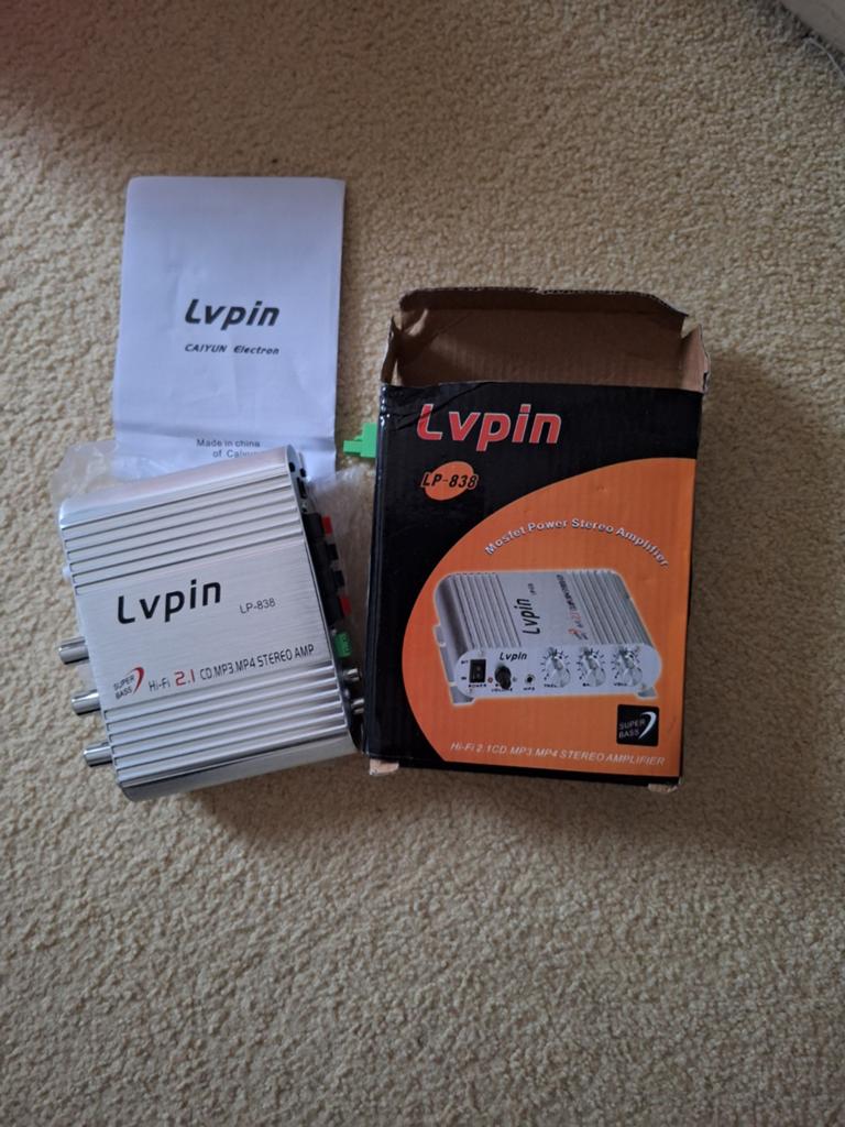 Lvpin LP-838 Mini Hi-Fi Stereo Versterker, Overige merken, Ophalen of Verzenden, Zo goed als nieuw, Minder dan 60 watt
