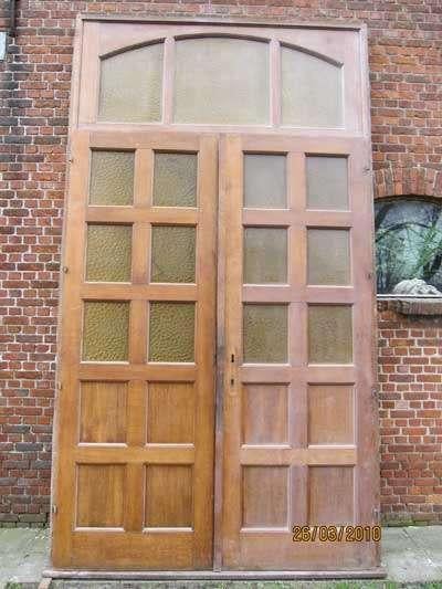 332hx187br EIKEN 2x set dubbele deuren bovenlicht kozijn