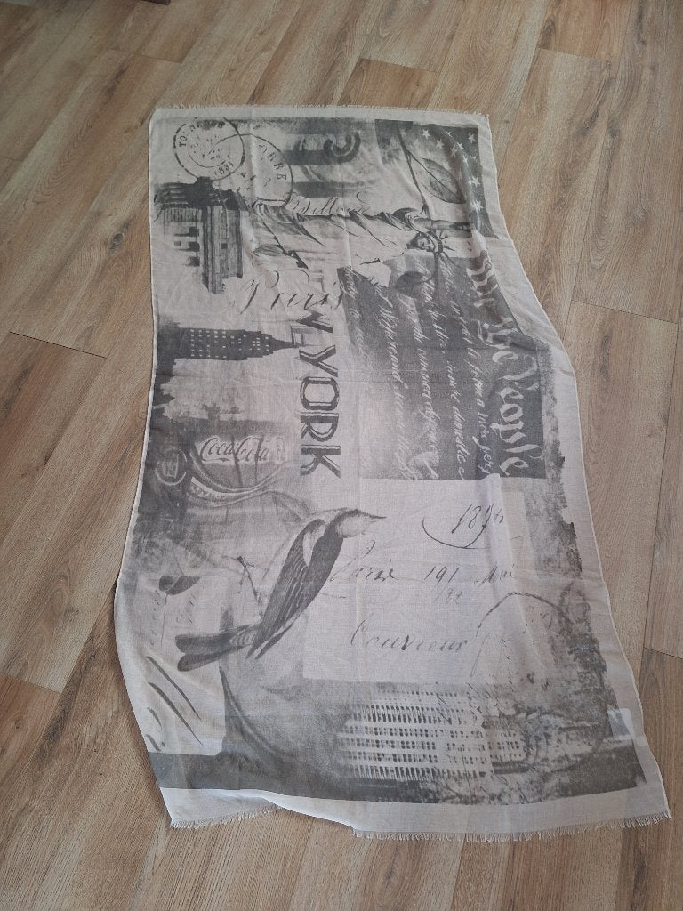 Rundholz sjaal in zwart wit, nieuw!, Verzenden, Maat 46/48 (XL) of groter, Rundholz, Zo goed als nieuw