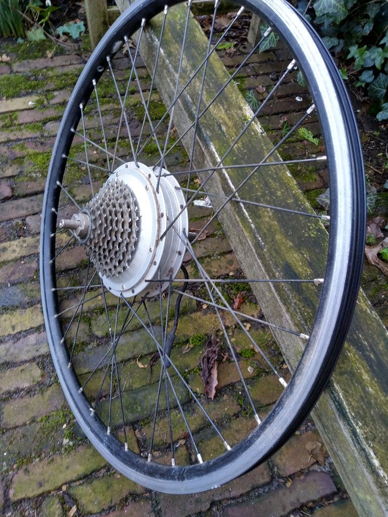 Achterwiel voor een elektrische fiets, 28" met motor TopRun, Fietsen en Brommers, Fietsonderdelen, Sparta, Gebruikt, Aluminium