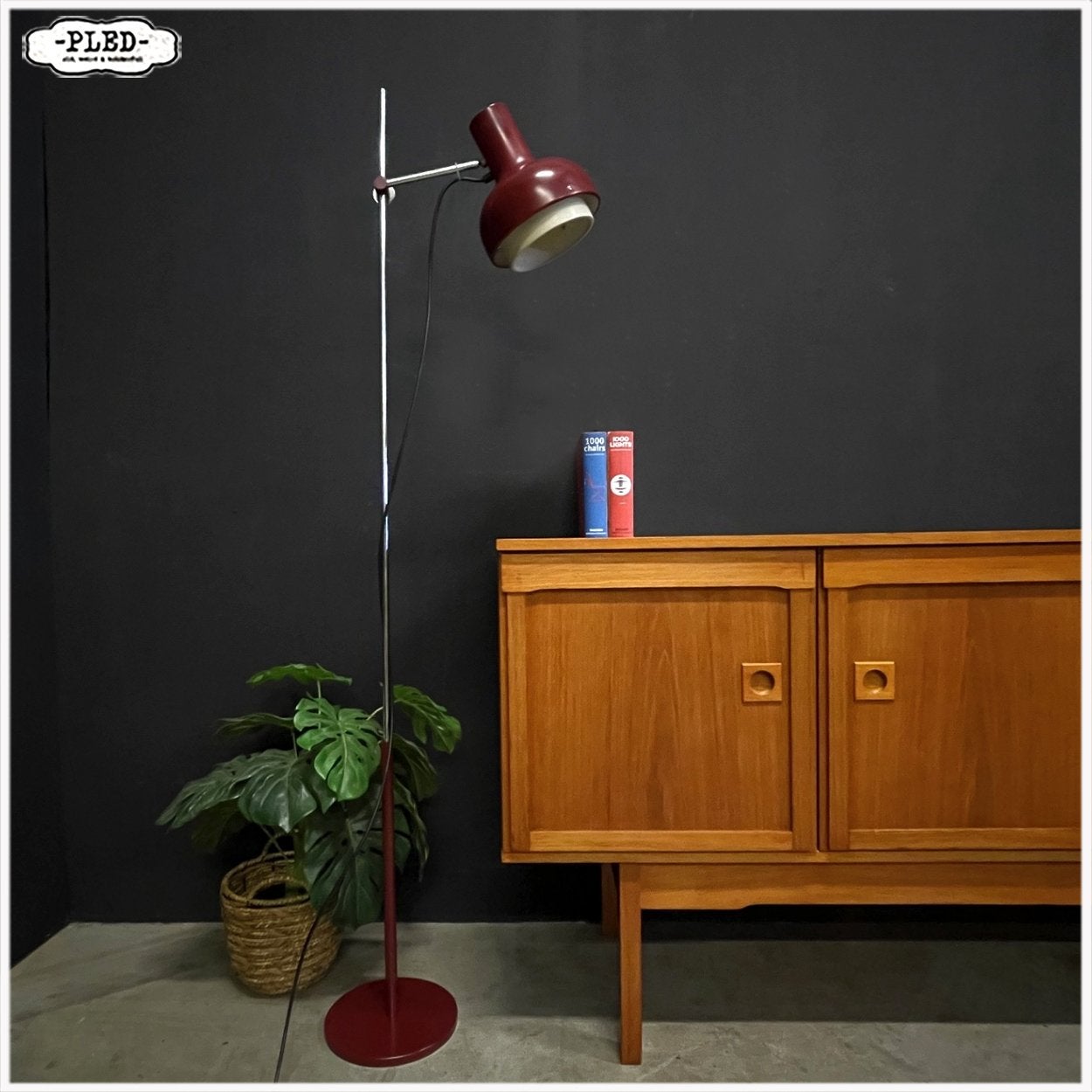 Vloerlamp Lamp Vintage Josef Hurka voor Napako, Huis en Inrichting, Lampen | Vloerlampen, Gebruikt, 150 tot 200 cm, Metaal, E27 (groot)