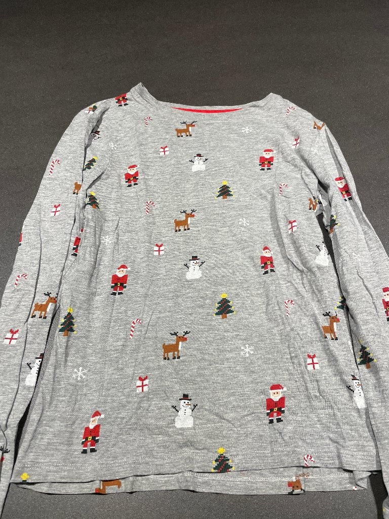 t-shirt lange mouw met kerstfiguurtjes soort Lego / Fortnite, Ophalen of Verzenden