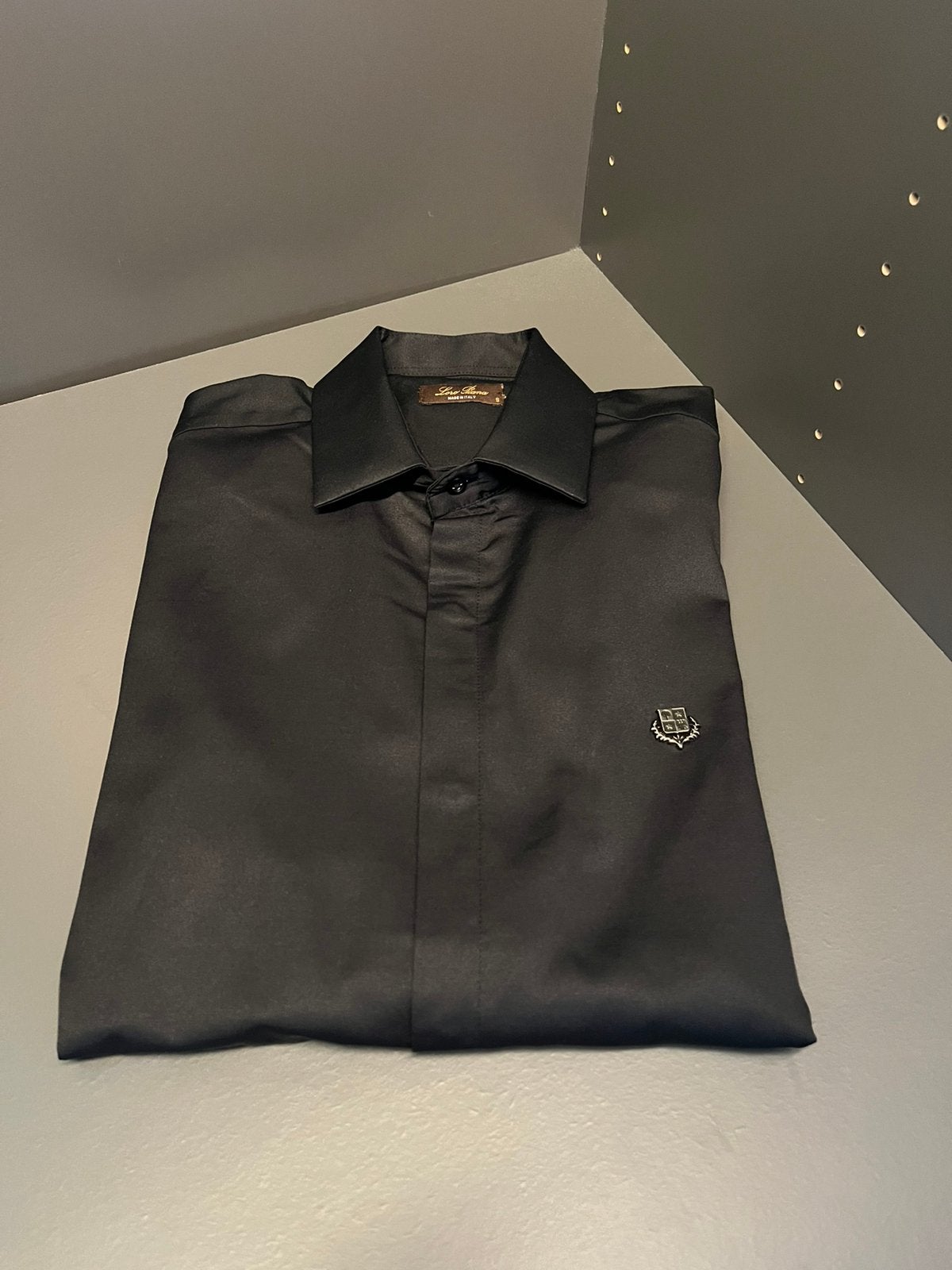 Donkerblauwe gladde stof blouse, Verzenden, Nieuw, Blauw
