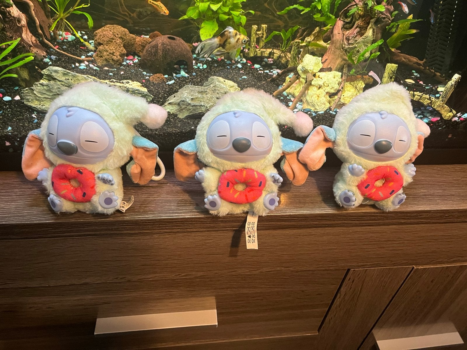 3x Labubu Stitch knuffel met donut - Nieuw, Overige merken, Disney, Overige typen, Nieuw