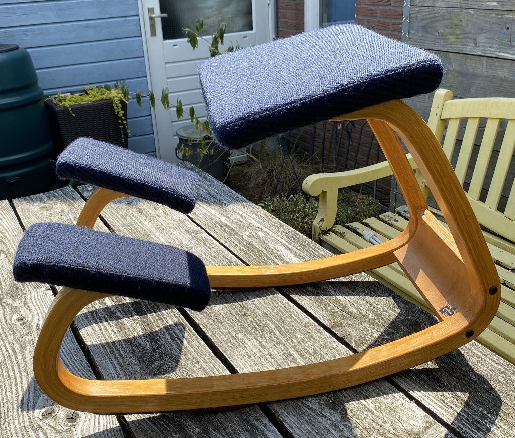 Stokke Balansstoel - ergonomische kniestoel Varier, Ophalen, Gebruikt, Blauw, Bureaukruk