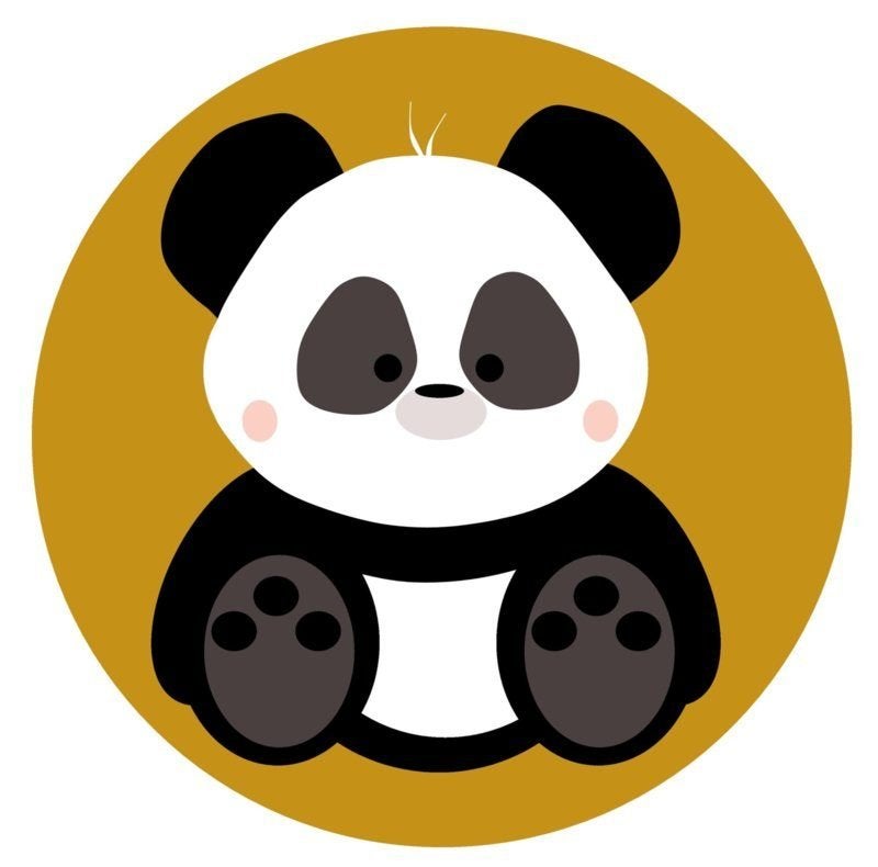 Muursticker Cirkel Panda Oker Designed4Kids, Designed4Kids, Nieuw, Ophalen of Verzenden, Designed4kids@live.nl