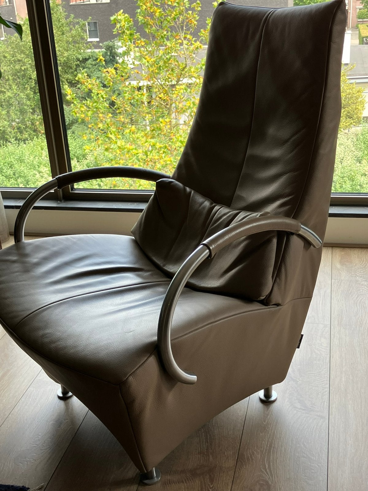 Stijlvolle Vision Design Fauteuil Dedanto Leder (Lever Kl.), Huis en Inrichting, Fauteuils, Ophalen, Zo goed als nieuw, 75 tot 100 cm
