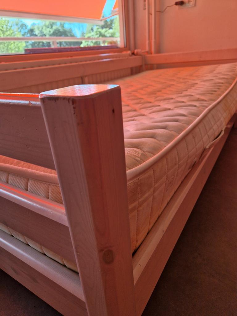Flexa eenpersoonsbed met lattenbodem en matras, Ophalen, Gebruikt, 90 cm, Eenpersoons