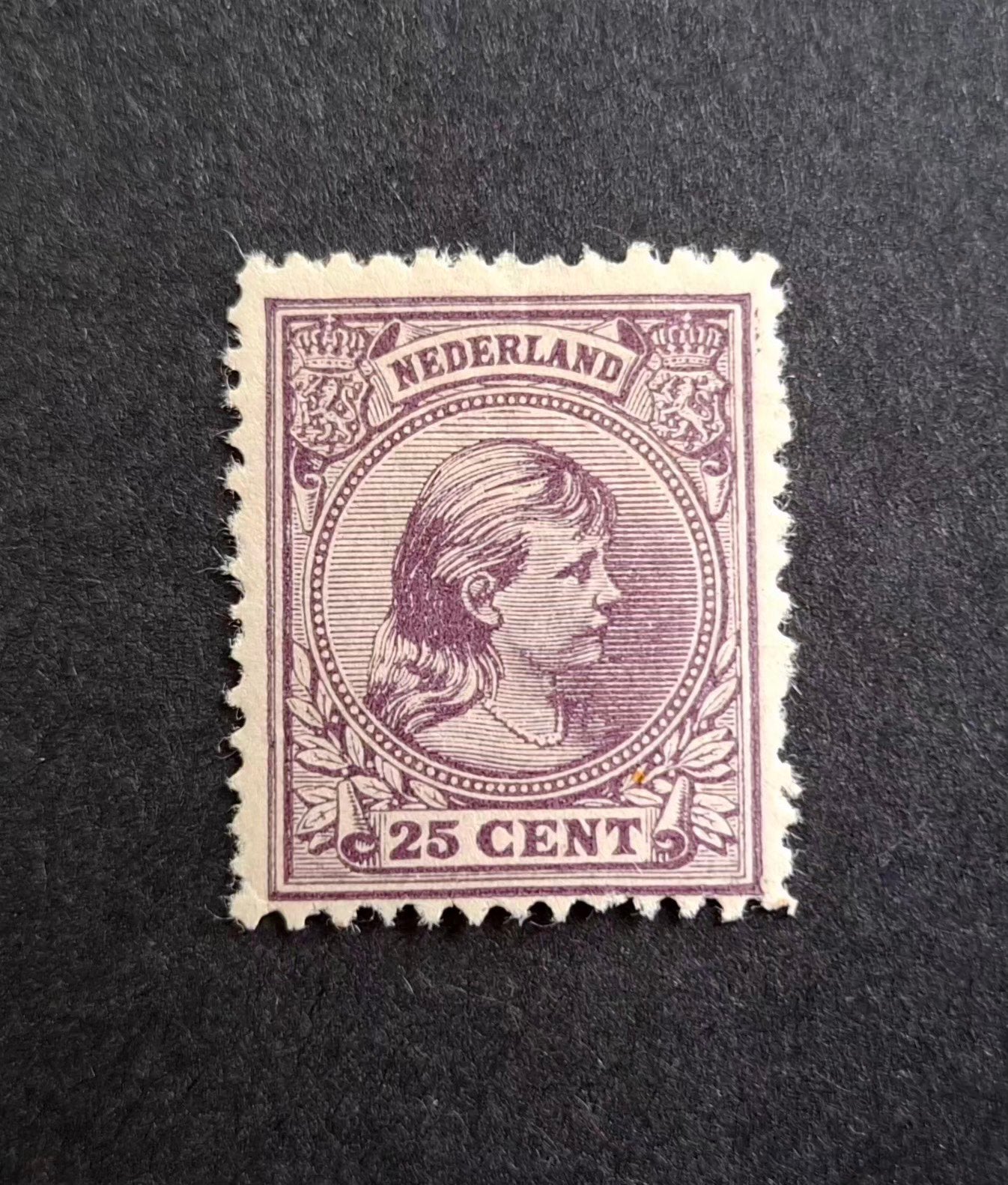 Nederland 1891 nvph 42 Prinses Wilhelmina (hangend haar) Ong, Ophalen of Verzenden