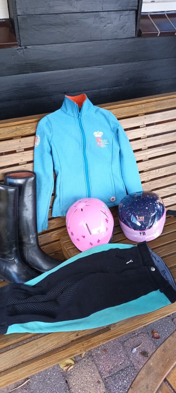 kinder rijkleding cap jasje rijbroek, Dieren en Toebehoren, Ophalen of Verzenden, Zo goed als nieuw, Dressuur, Kinderen