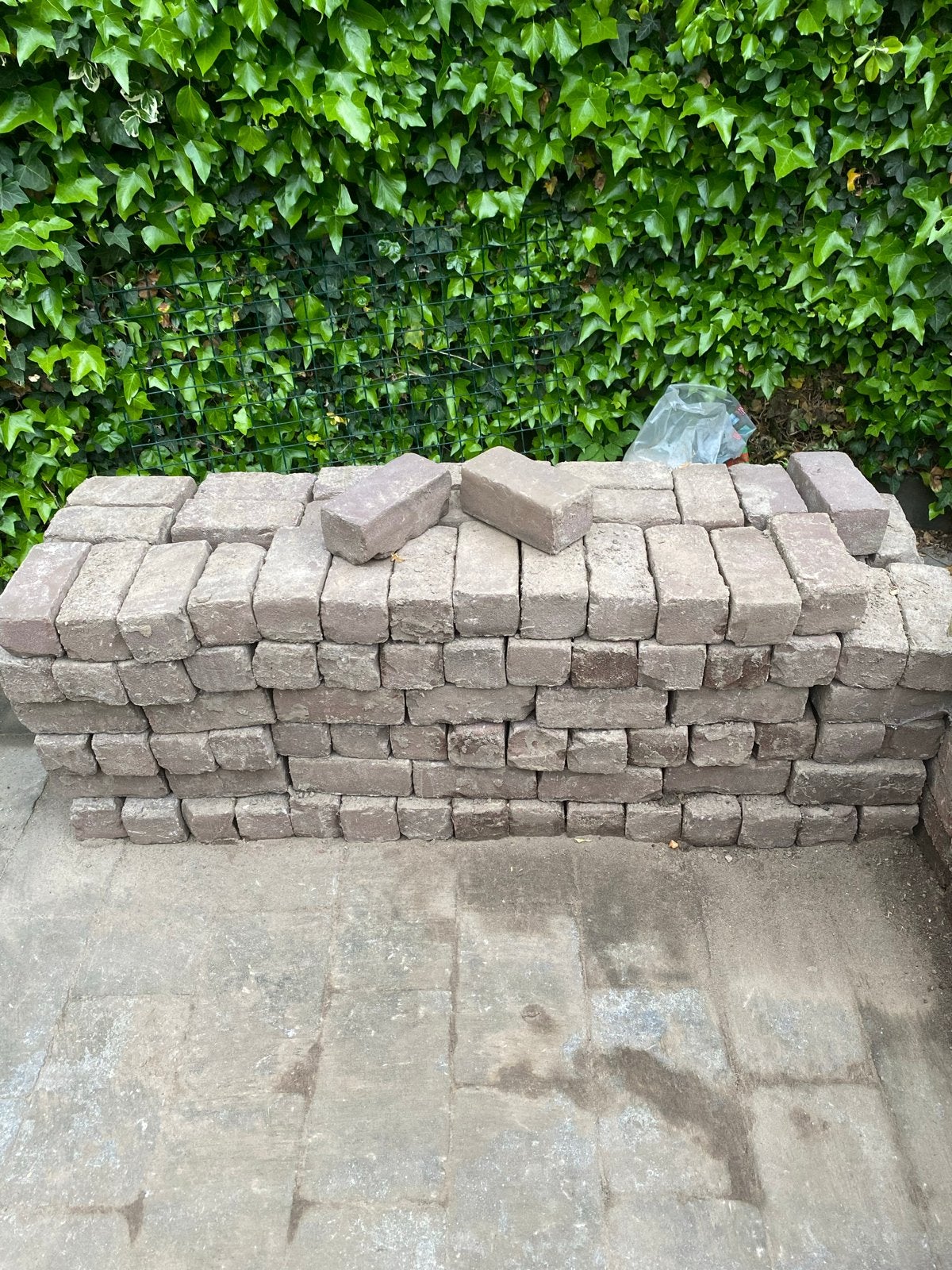 Gebakken dikformaat klinkers 9x9,5x20 cm - ca. 3 m², Ophalen, Overige materialen, Gebruikt, Klinkers