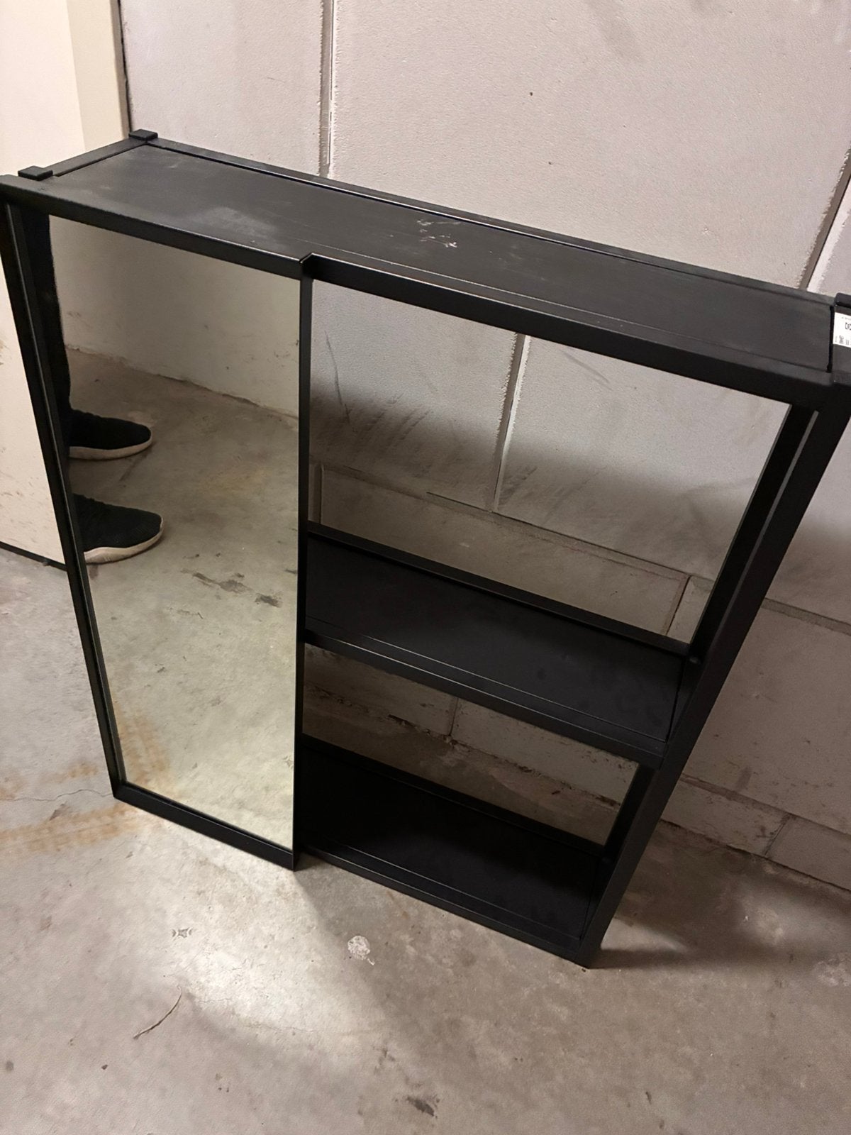 IKEA ENHET spiegelkast antraciet 60x17x75 cm, Ophalen, Spiegelkast, 50 tot 100 cm, Zo goed als nieuw