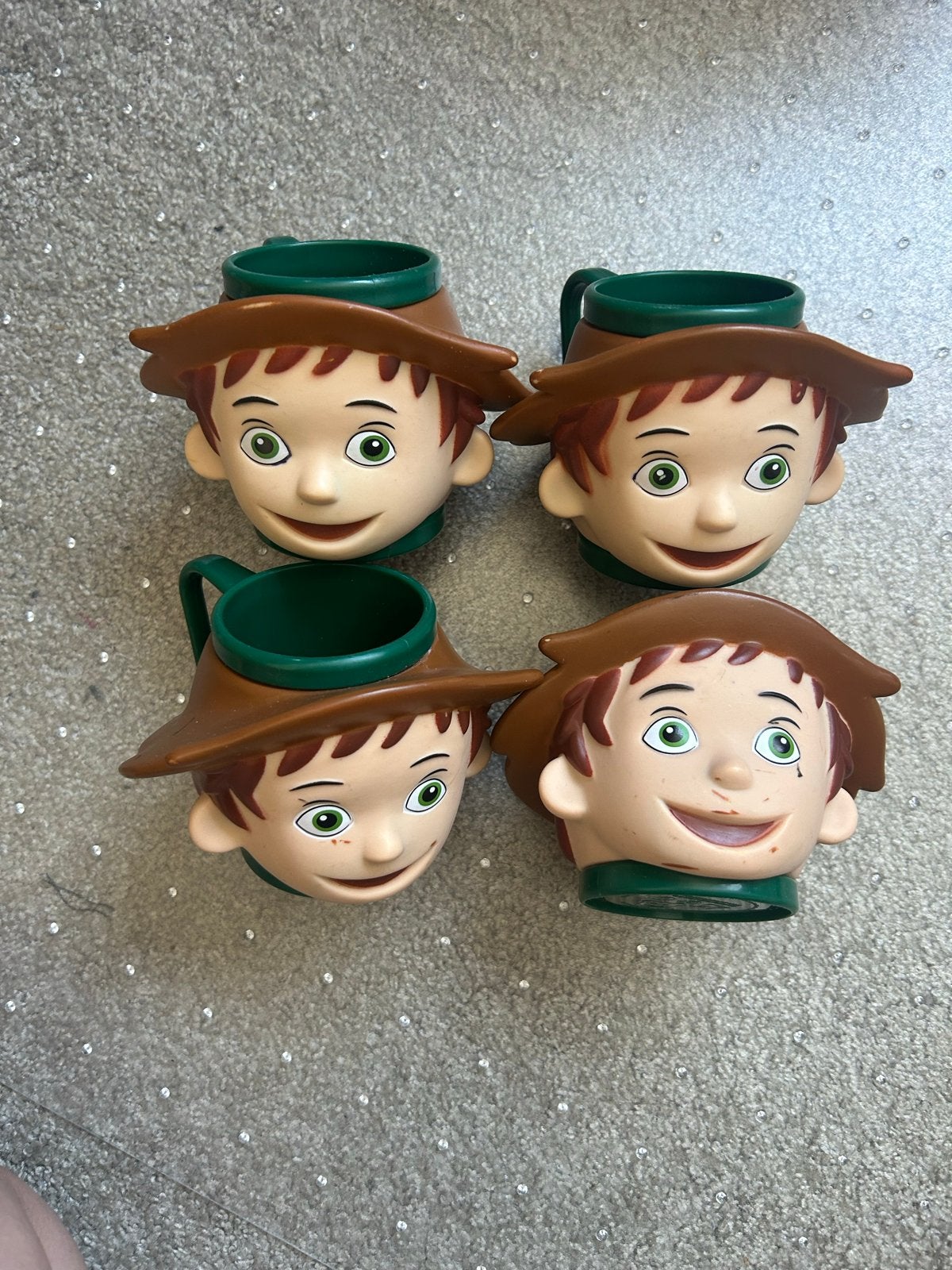 4 ijsbekers / dessertbekers, Ophalen of Verzenden, Gebruikt