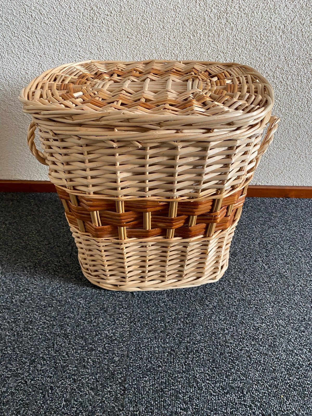 Hobby mandje, Ophalen, Gebruikt, Rechthoekig, Riet