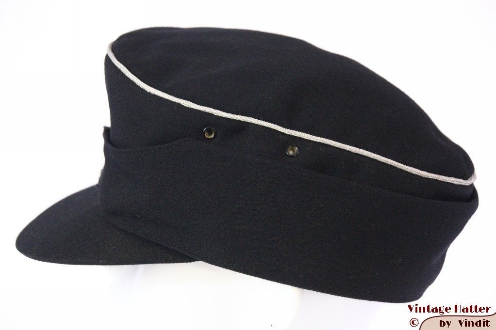 kleine Vintage Zwitserse leger cadetpet zwart 54 goede staat, 134 t/m 140, Gebruikt, Helvetia (Swiss Army), Ophalen of Verzenden