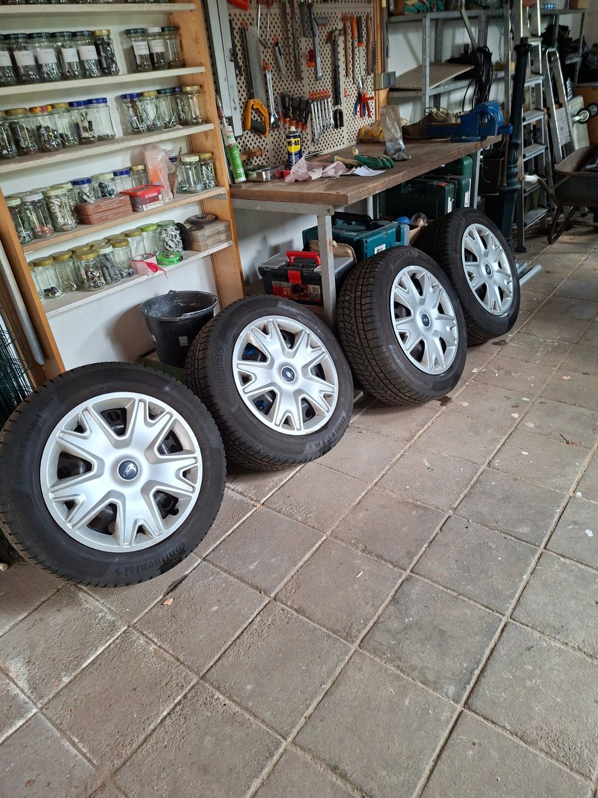 complete wielenset met winterbanden, Ophalen, Gebruikt, Banden en Velgen, 17 inch