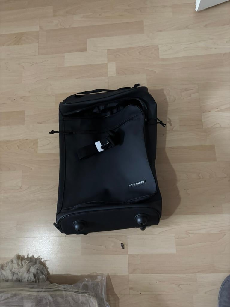 Reistrolley van Norlander weekend trolley tas in het zwar, Wieltjes, 40 tot 60 cm, 30 cm of meer, Zwart
