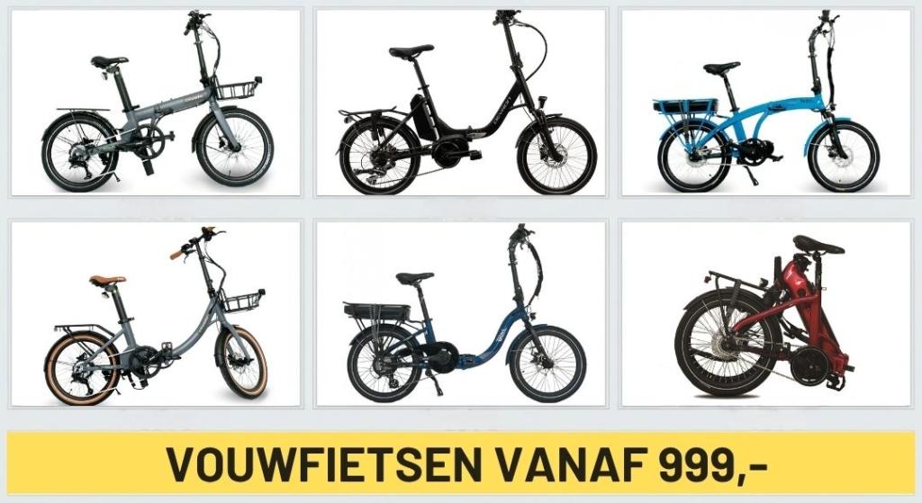Elektrische Vouwfiets Vouwfietsen dames heren v.a. 699,-