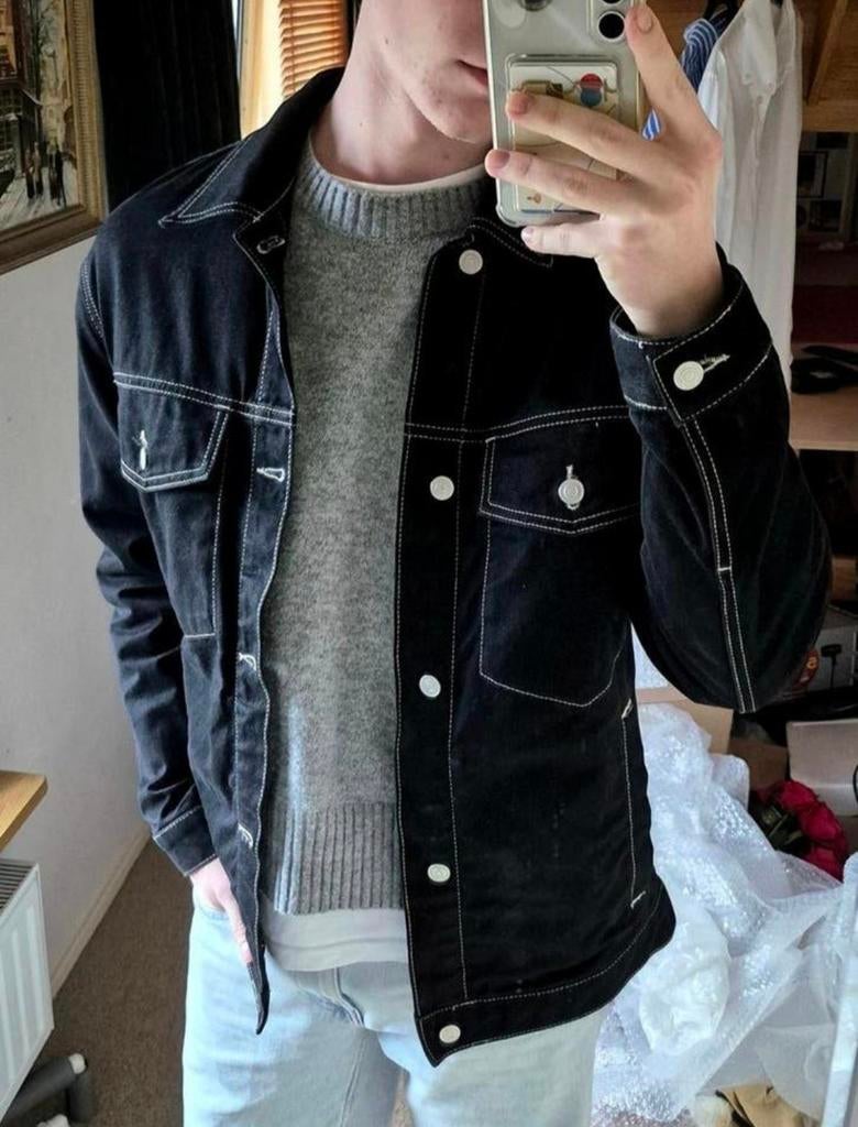 Zwarte spijker jas van de Zara, Kleding | Heren, Jassen | Zomer, Zara, Maat 48/50 (M), Zwart, Ophalen of Verzenden