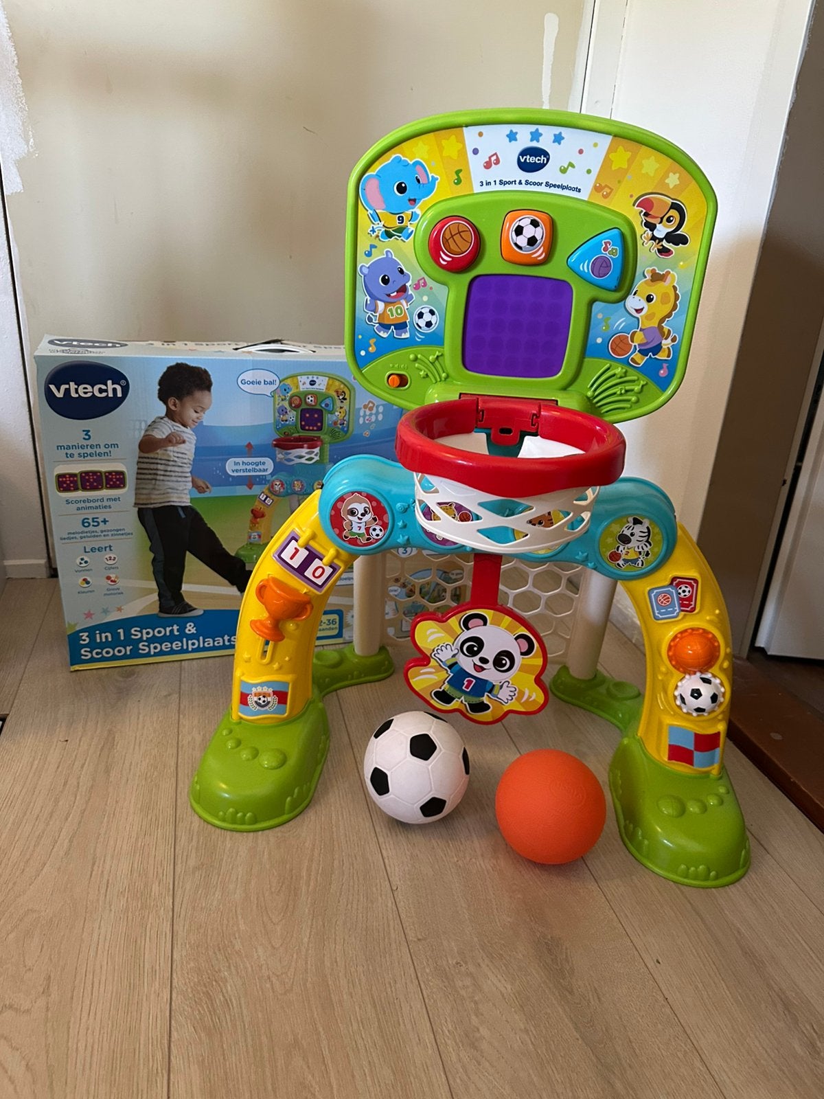 Vtech 3-in-1 sport en scoor speelplaats., Kinderen en Baby's, Ophalen, Zo goed als nieuw, 6 maanden tot 2 jaar