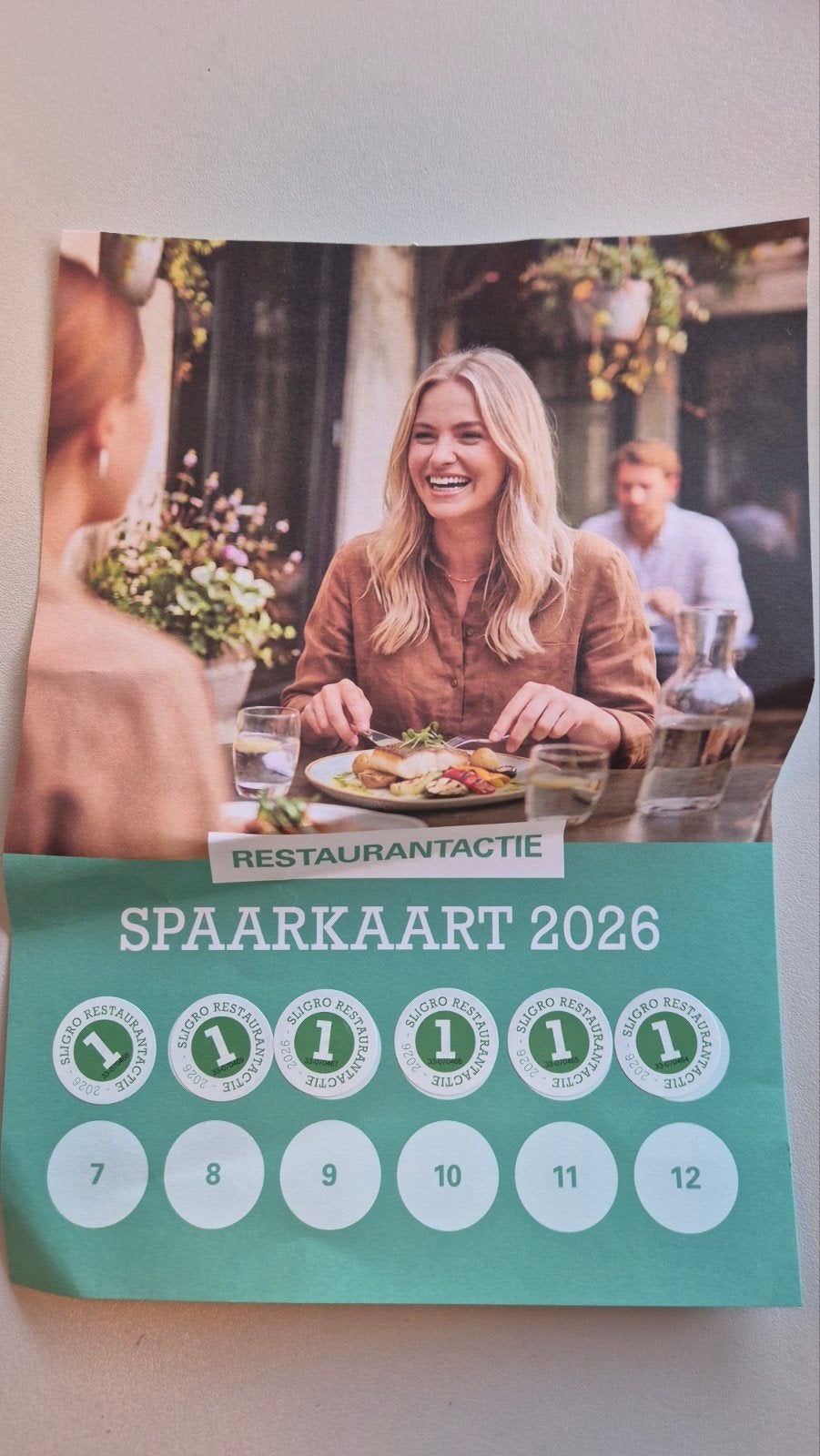 Nieuw! 6 Sligro restaurantactie zegeltjes, Overige supermarkten, Ophalen of Verzenden