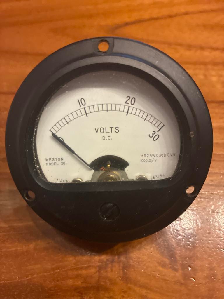Vintage Weston Model 201 Voltmeter D.C. - 0-30V, Ophalen of Verzenden