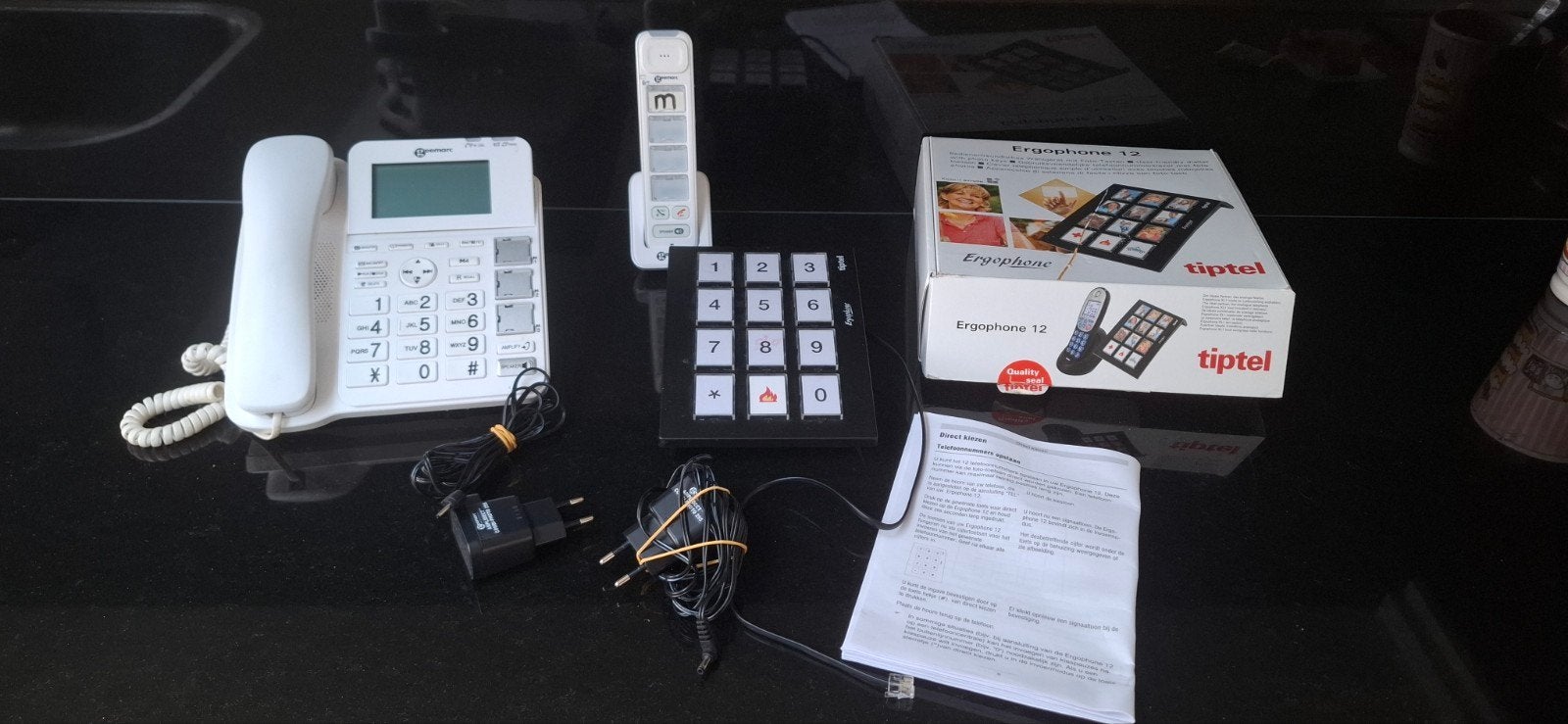 Tiptel EN geemarc Ergophone 12 seniorentelefoon, Ophalen of Verzenden, Gebruikt, 1 handset