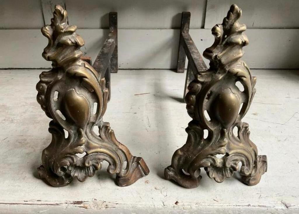 Vuurbokken/ haardsteunen in barok stijl *floor epe*, Ophalen of Verzenden, Overige materialen