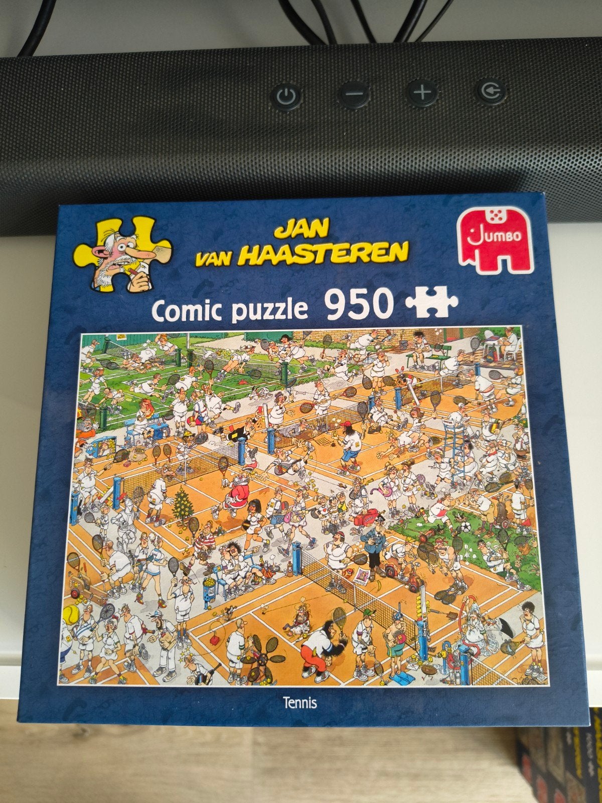 Jan van Haasteren Comic Puzzel 950 stukjes - Tennis, Een of twee spelers, Ophalen of Verzenden, Zo goed als nieuw, Jumbo