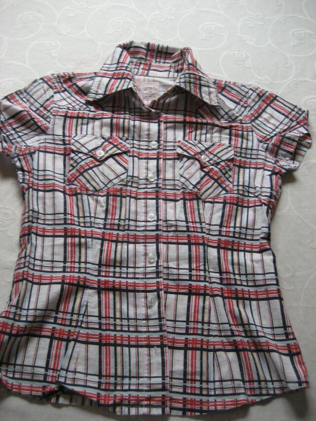 Blouse mooie geruite merk ONLY Maat 34, Only, Wit, Ophalen of Verzenden, Zo goed als nieuw