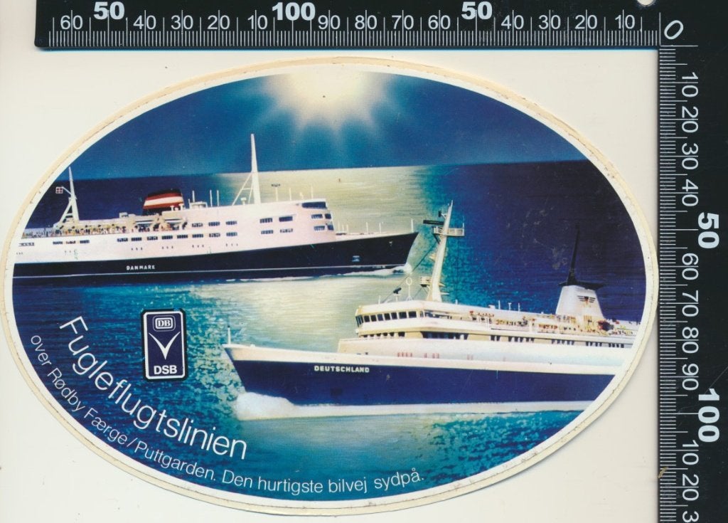Sticker: DB - Deutsche Bahn - DSB - Fugleflugtslinien, Ophalen of Verzenden, Zo goed als nieuw, Bedrijf of Vereniging