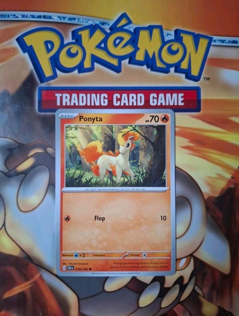 Ponyta 019/142 Stellar Crown pokemon kaart nm-mint, Ophalen of Verzenden, Zo goed als nieuw, Losse kaart
