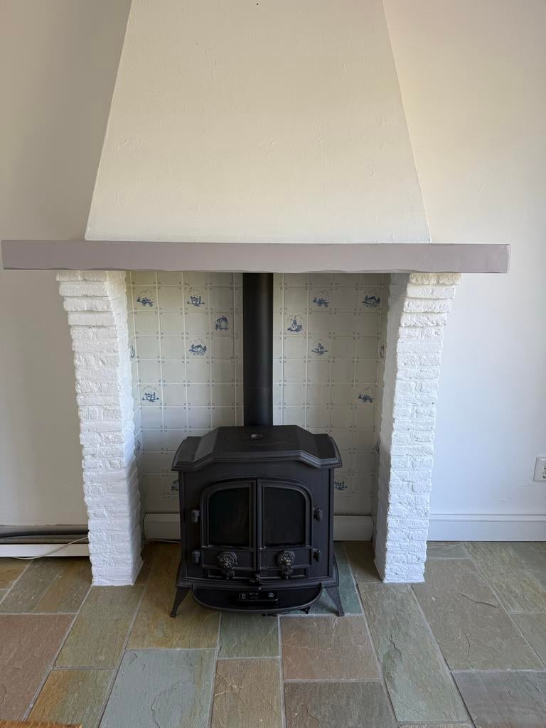 Houtkachel omgebouwd tot gaskachel (8,4 kW), Ophalen, Gebruikt, Vrijstaande haard, Gashaard