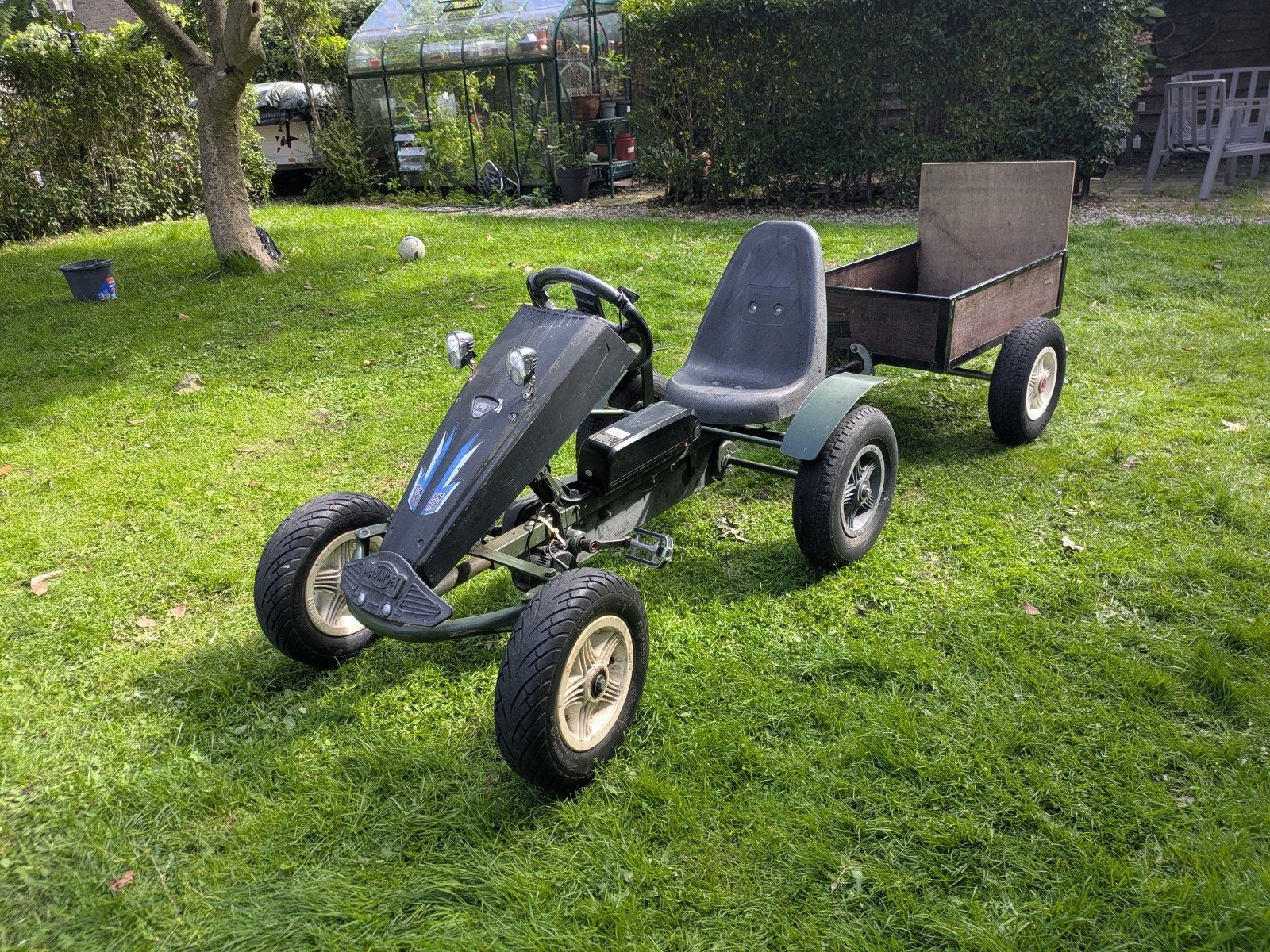 Supervette elektrische Mammoet skelter (Bafang 48V) + aanhan, Ophalen, Gebruikt, Mammoet, Duozit