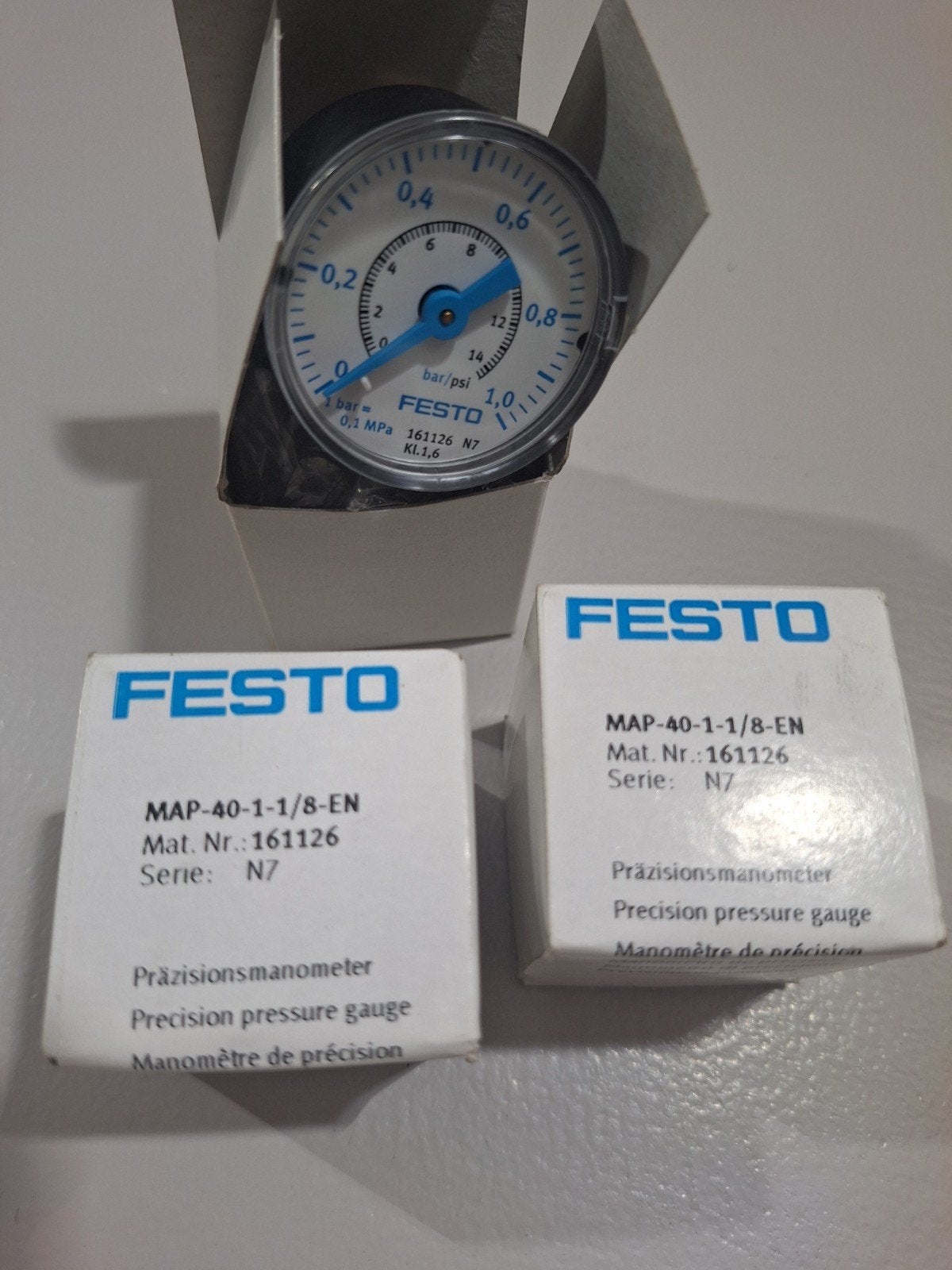 Festo Precisie Manometer MAP-40-1-1/8-EN - Nieuw, Ophalen of Verzenden, Nieuw
