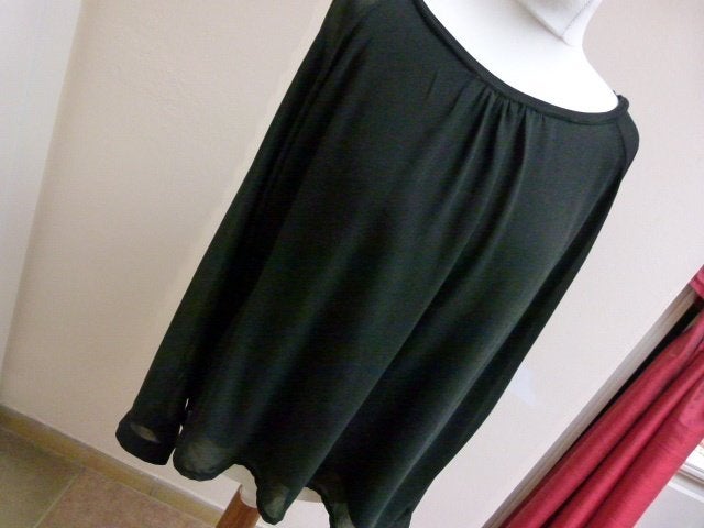 Zwart gevoerd tuniek top Enjoy, maat XXL 50 52, Kleding | Dames, Enjoy, Ophalen of Verzenden, Zo goed als nieuw, Blouse of Tuniek