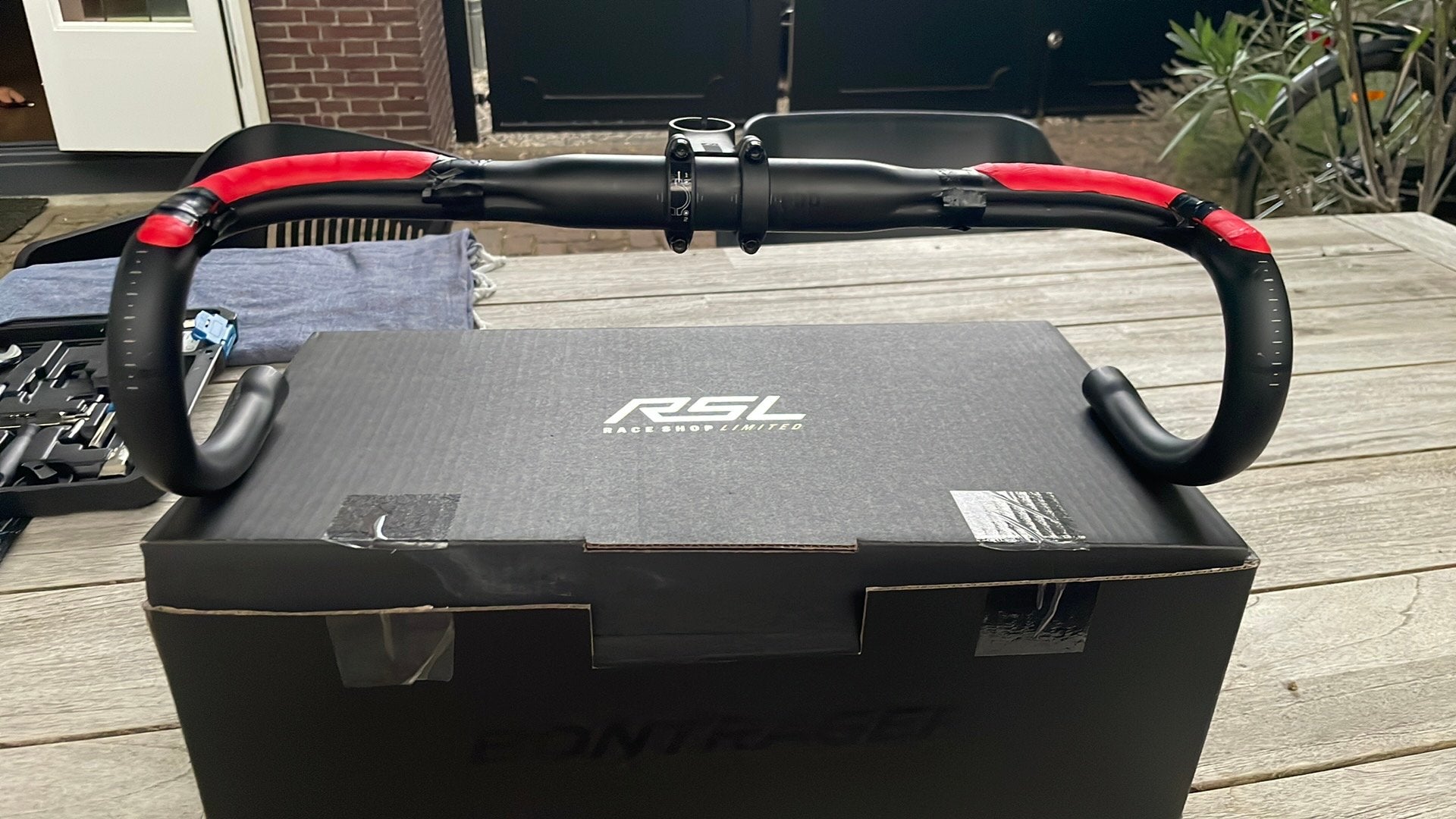 Carbon  Bontrager racefiets of gravelstuur, Stuur, Ophalen of Verzenden, Zo goed als nieuw, Racefiets