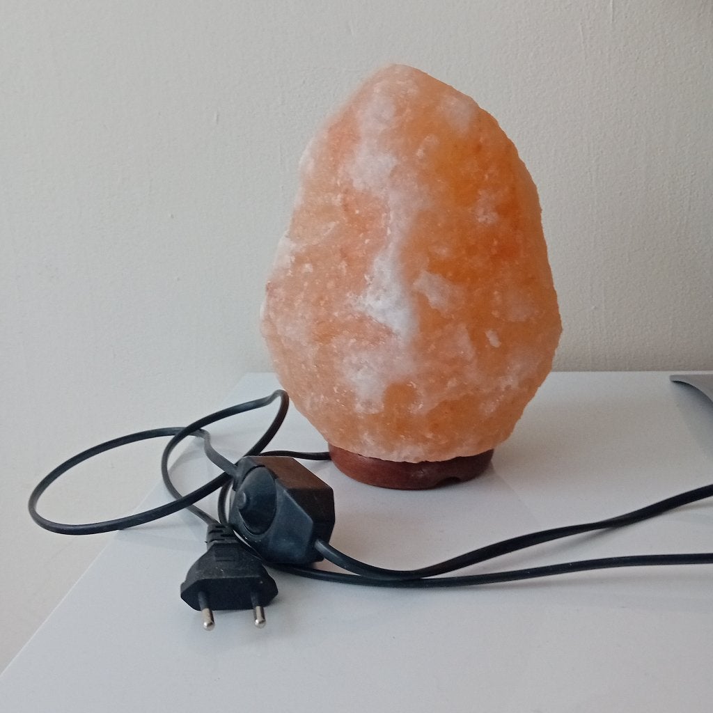 Himalayazoutlamp, 20 cm, Natuurlijk materiaal, Zo goed als nieuw, Ophalen