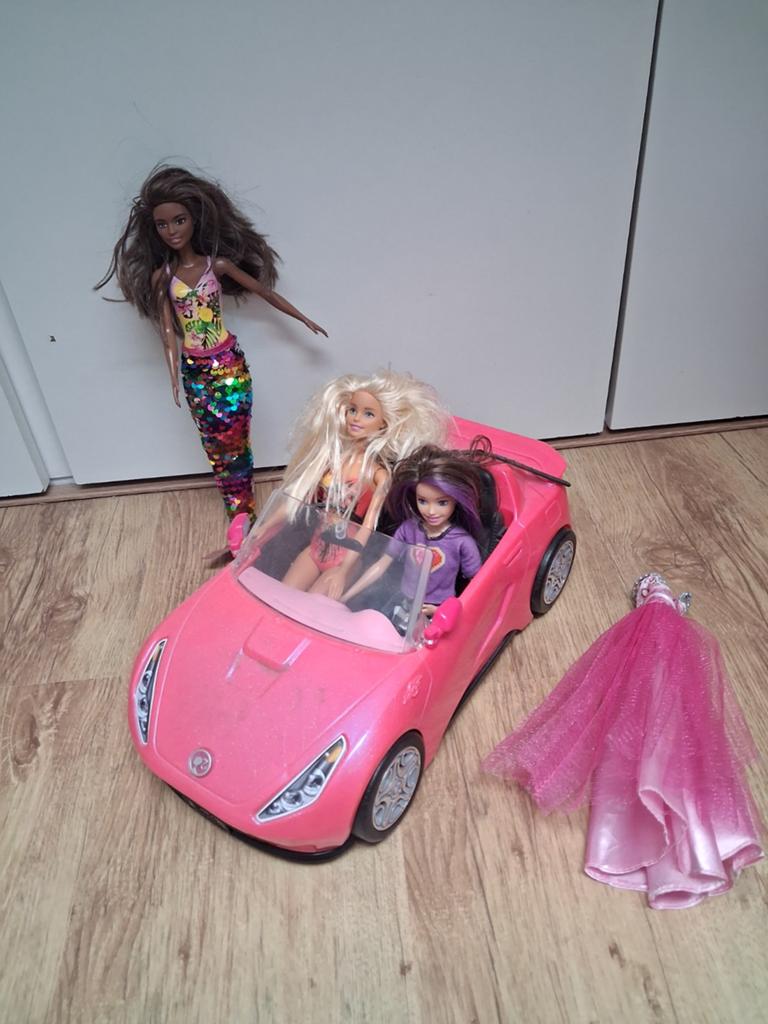 Set Barbie auto en zeemeermin, Ophalen of Verzenden, Zo goed als nieuw, Barbie