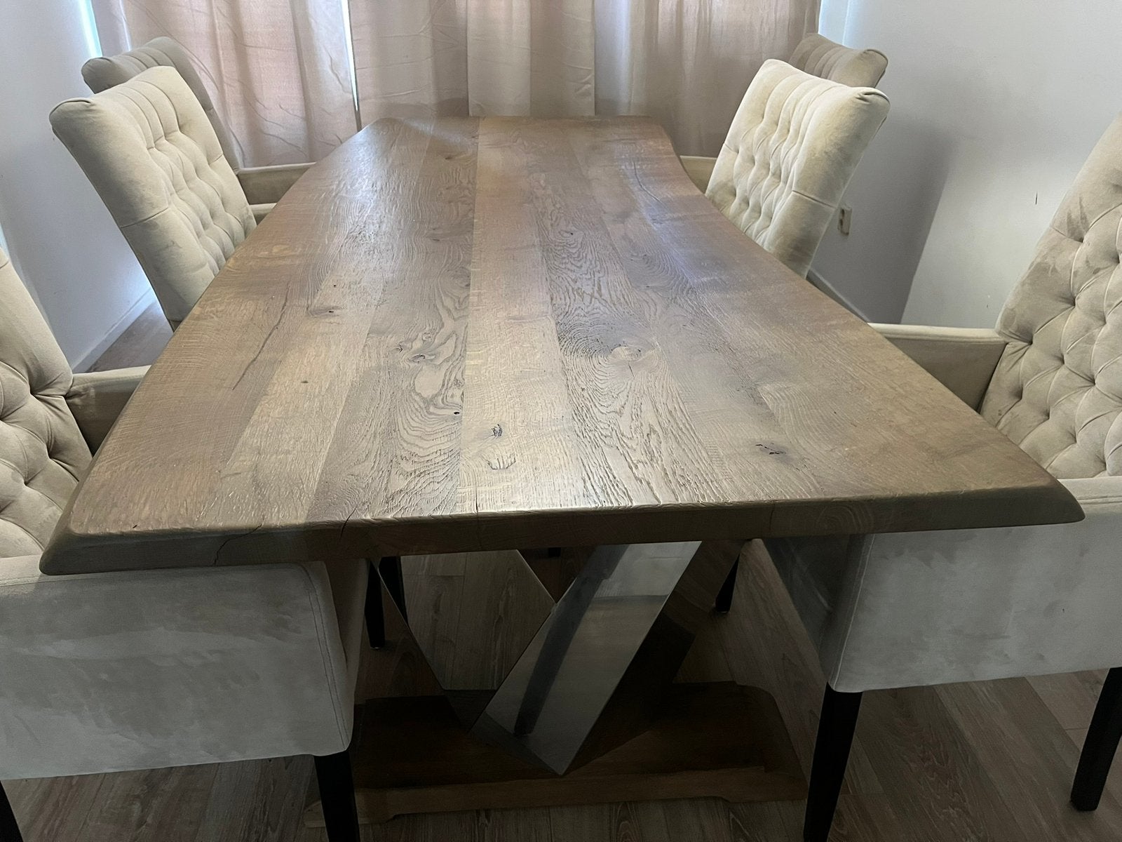 High end eettafel incl stoelen, Huis en Inrichting, Complete eetkamers, Ophalen, Zo goed als nieuw