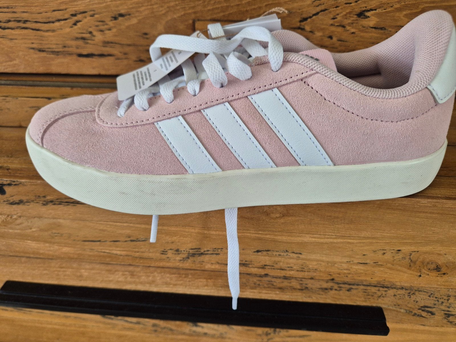 Roze/witte sneakers Adidas VL Court maat 40 2/3 nieuw, Adidas, Overige typen, Nieuw, Ophalen of Verzenden