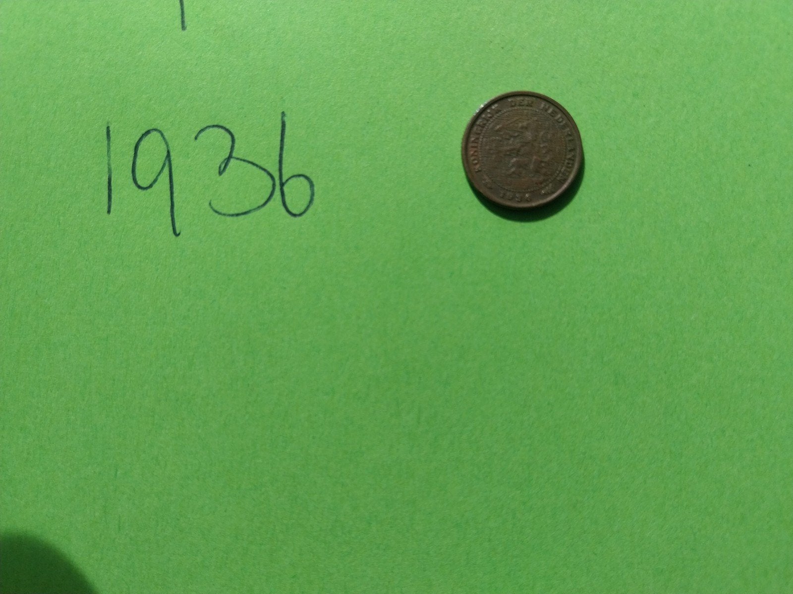 Halve cent NL. 1936, Ophalen of Verzenden
