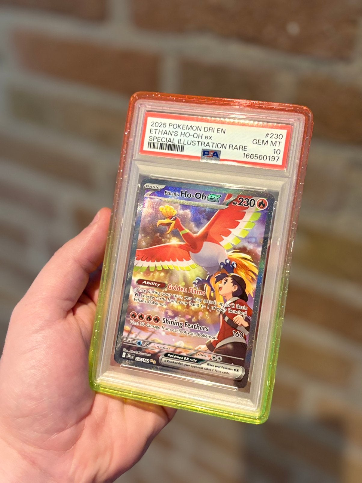 Ethan's Ho-Oh ex (DRI 230) PSA 10, Hobby en Vrije tijd, Ophalen of Verzenden, Nieuw, Losse kaart