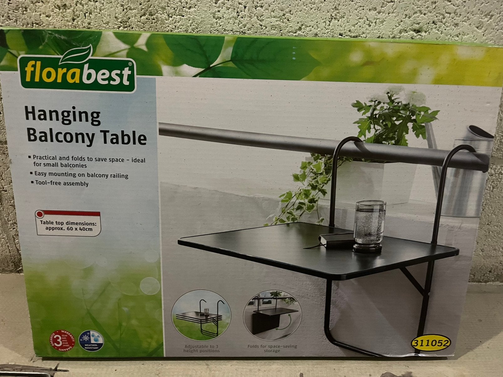 Balkontafel NIEUW, Ophalen of Verzenden, Nieuw